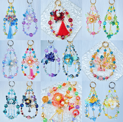 [Holiday Celebration] Premium Handmade Traditional Style Flower Glittering Phone Chain