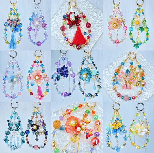 [Holiday Celebration] Premium Handmade Traditional Style Flower Glittering Phone Chain