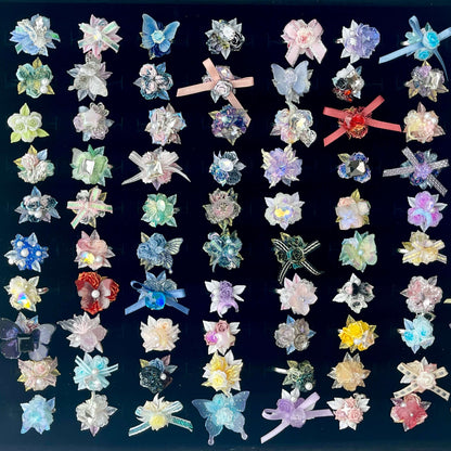 [New Batch] Premium Handmade Flower Blossom and Glittering Decor Rings