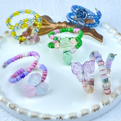 [Live Exclusive] Handmade Mini Beads Boho Button Style/Multi-Ring Mini Beads Style Rings