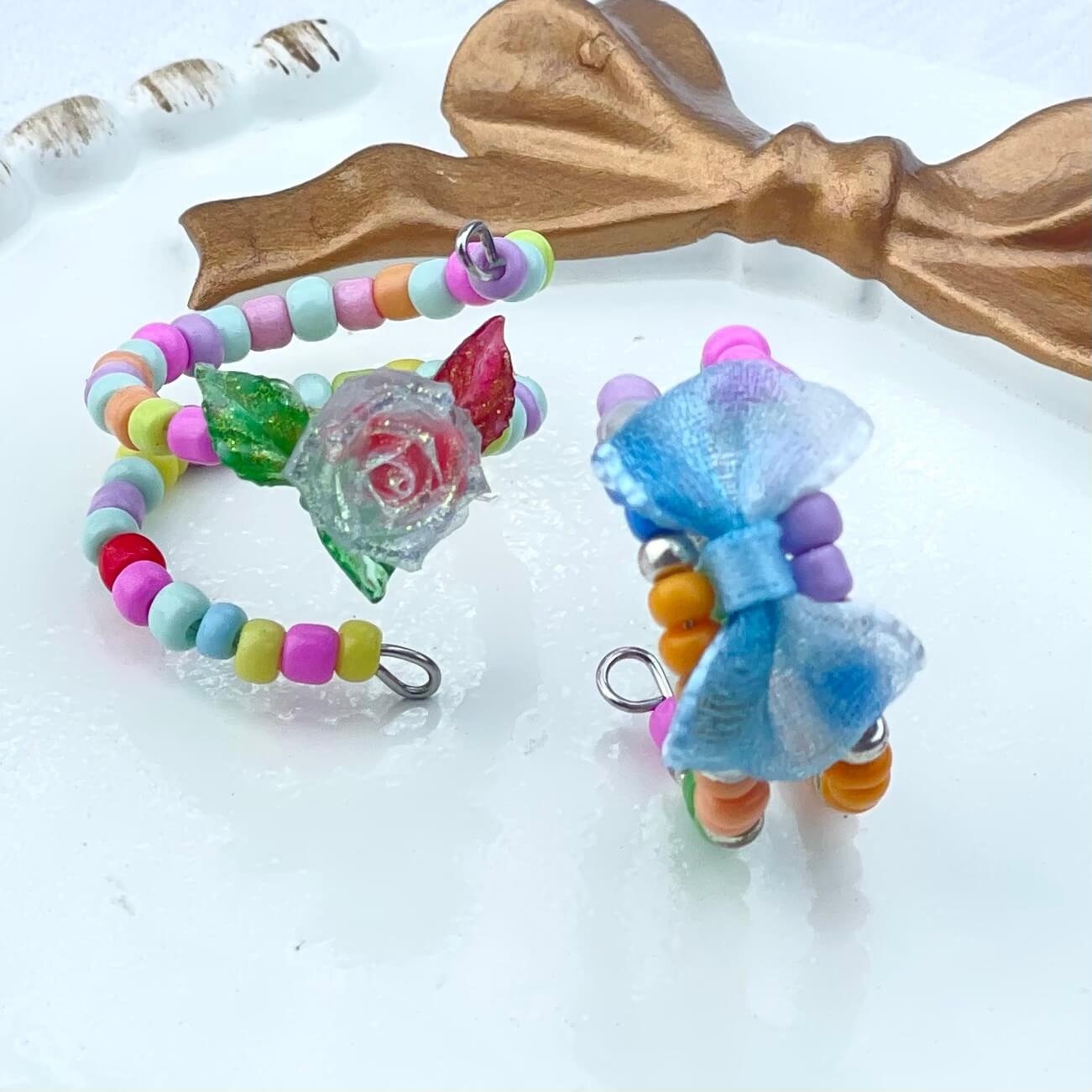 [Live Exclusive] Handmade Mini Beads Boho Button Style/Multi-Ring Mini Beads Style Rings