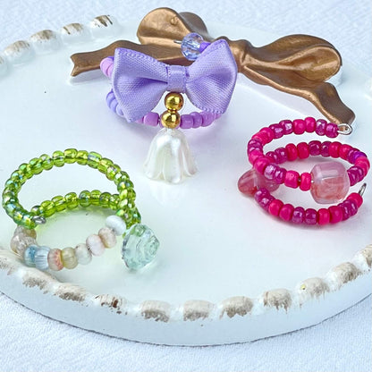 [Live Exclusive] Handmade Mini Beads Boho Button Style/Multi-Ring Mini Beads Style Rings
