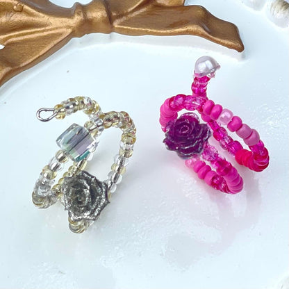 [Live Exclusive] Handmade Mini Beads Boho Button Style/Multi-Ring Mini Beads Style Rings