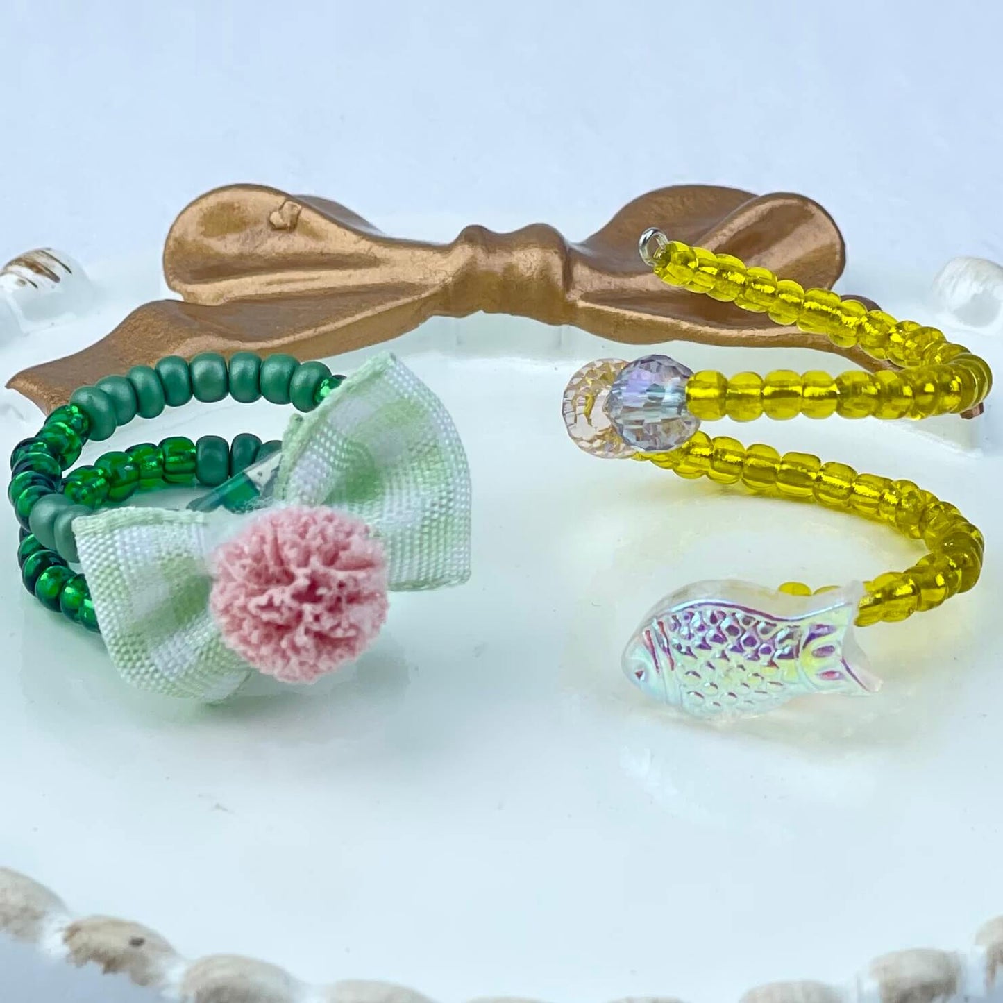 [Live Exclusive] Handmade Mini Beads Boho Button Style/Multi-Ring Mini Beads Style Rings