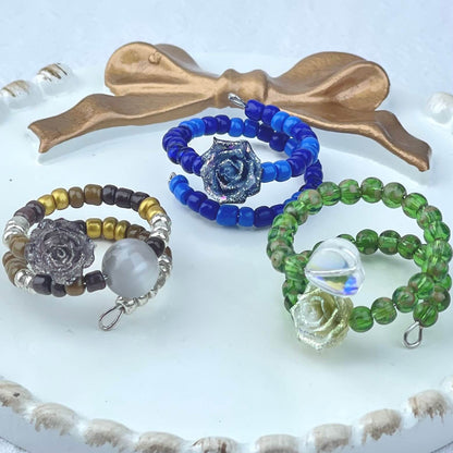 [Live Exclusive] Handmade Mini Beads Boho Button Style/Multi-Ring Mini Beads Style Rings