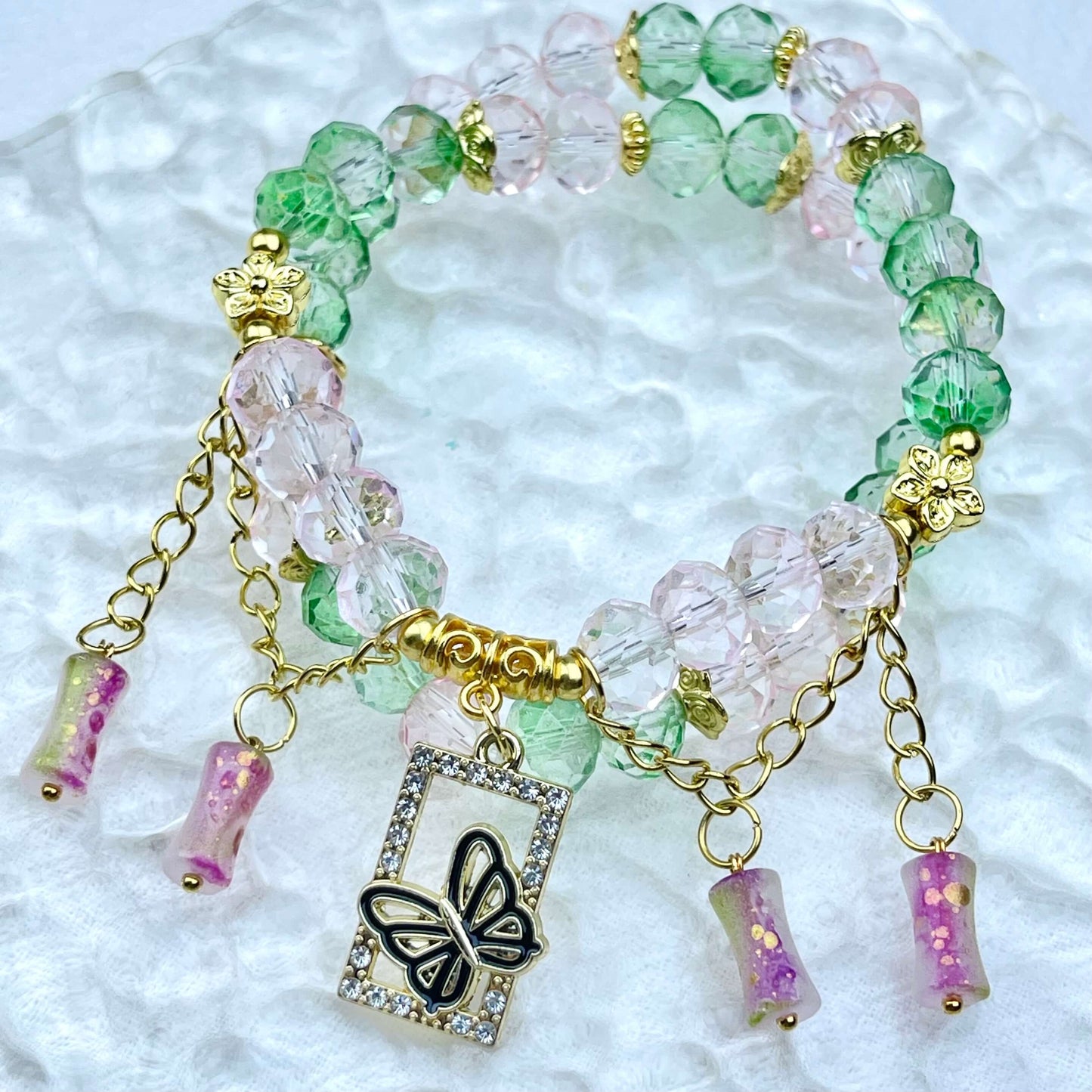 [New Batch] Premium Handmade Double-Ring Elastic Bracelets-Large Size