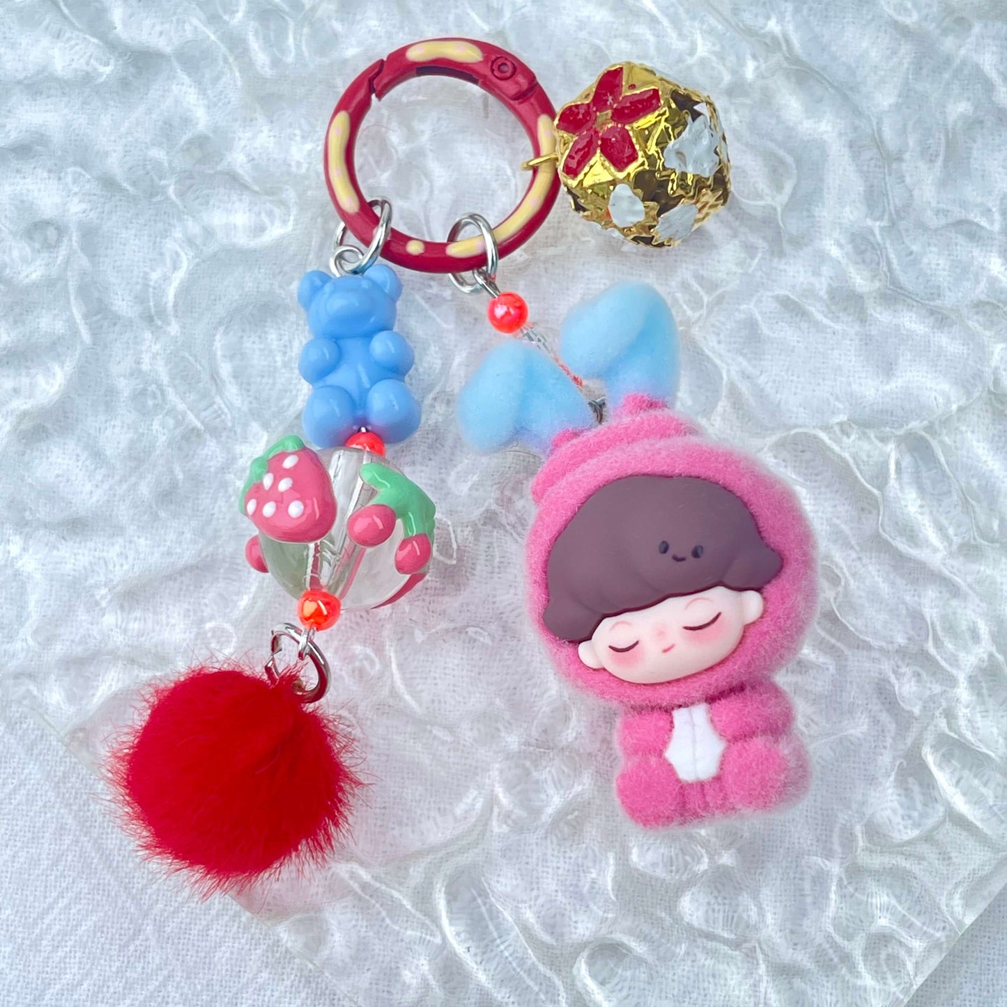 [Live Exclusive] Premium Handmade Newest Standing/Sitting Cutie Keychain- with New Fluffy Style & Special Launch Fruit Play