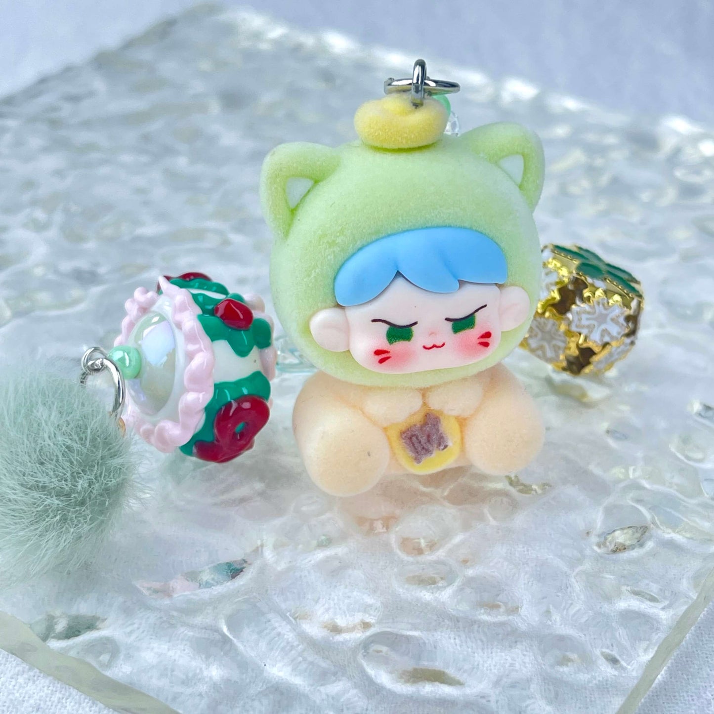 [Live Exclusive] Premium Handmade Newest Standing/Sitting Cutie Keychain- with New Fluffy Style & Special Launch Fruit Play