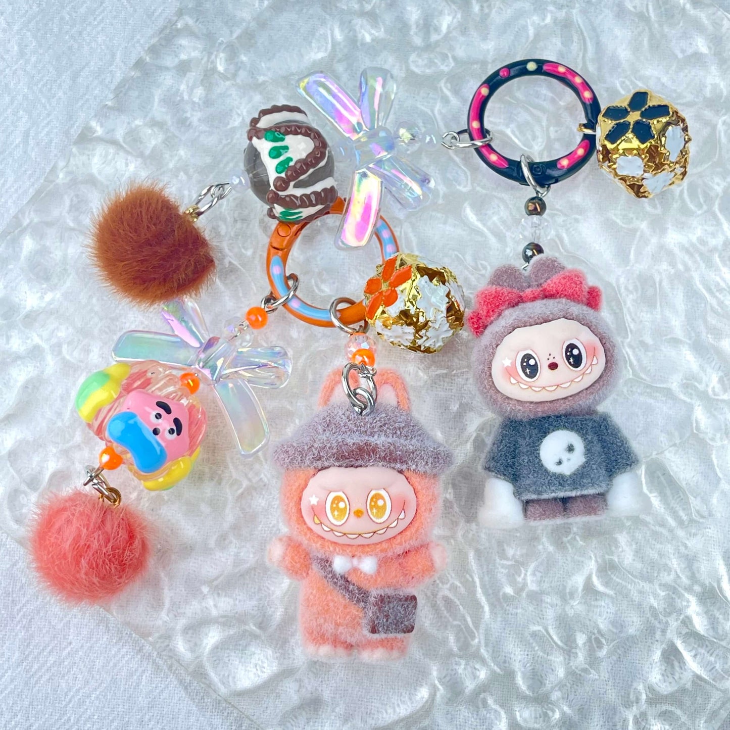 [Live Exclusive] Premium Handmade Newest Standing/Sitting Cutie Keychain- with New Fluffy Style & Special Launch Fruit Play