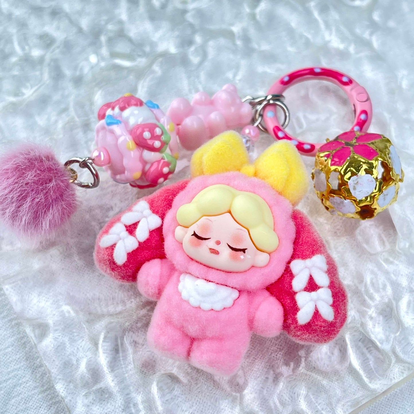 [Live Exclusive] Premium Handmade Newest Standing/Sitting Cutie Keychain- with New Fluffy Style & Special Launch Fruit Play