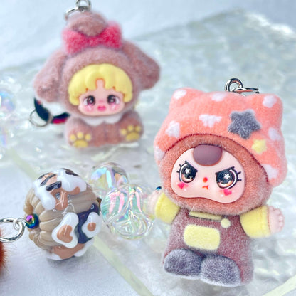 [Live Exclusive] Premium Handmade Newest Standing/Sitting Cutie Keychain- with New Fluffy Style & Special Launch Fruit Play