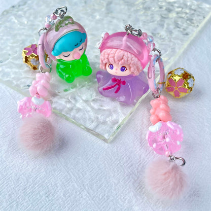 [Live Exclusive] Premium Handmade Newest Standing/Sitting Cutie Keychain- with New Fluffy Style & Special Launch Fruit Play