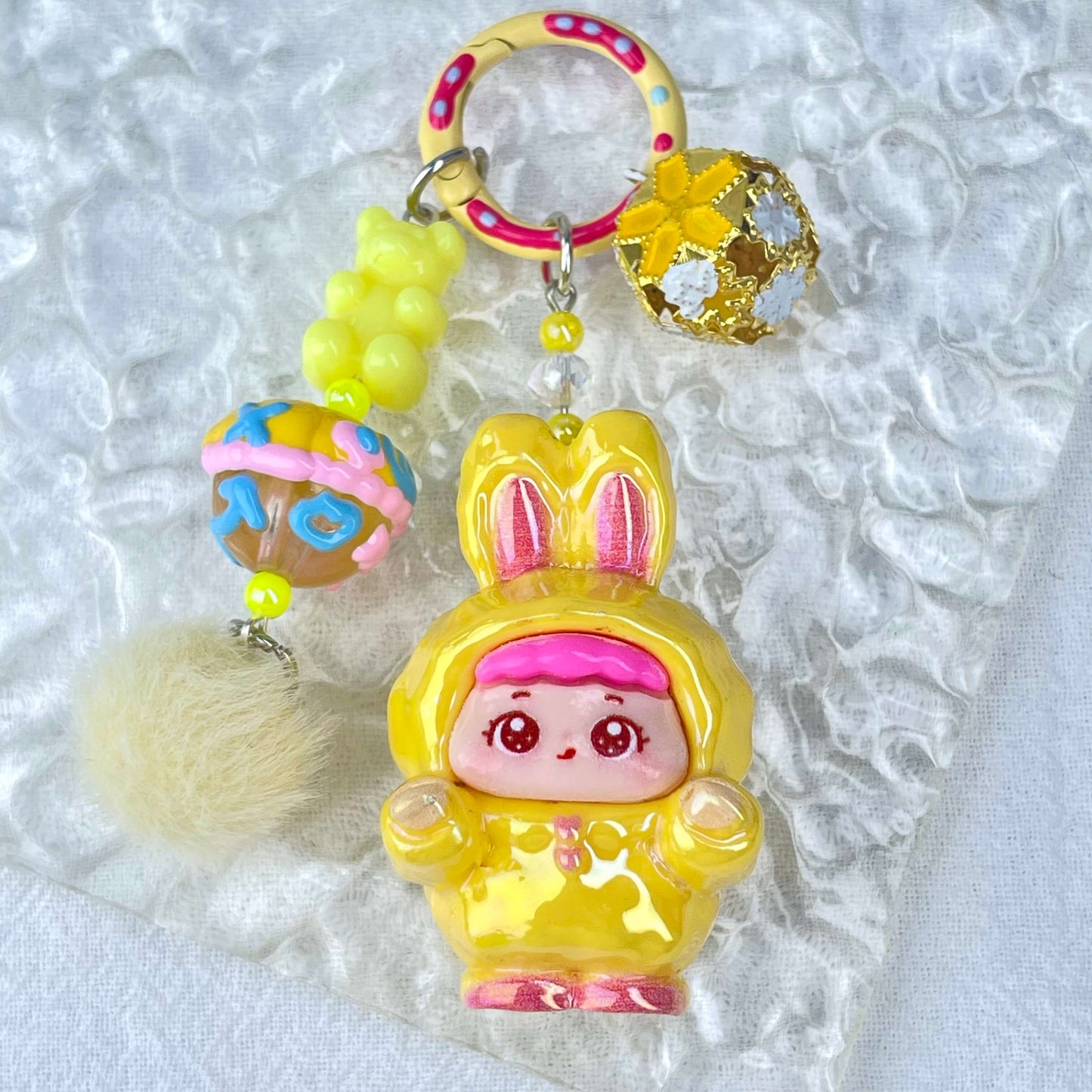 [Live Exclusive] Premium Handmade Newest Standing/Sitting Cutie Keychain- with New Fluffy Style & Special Launch Fruit Play