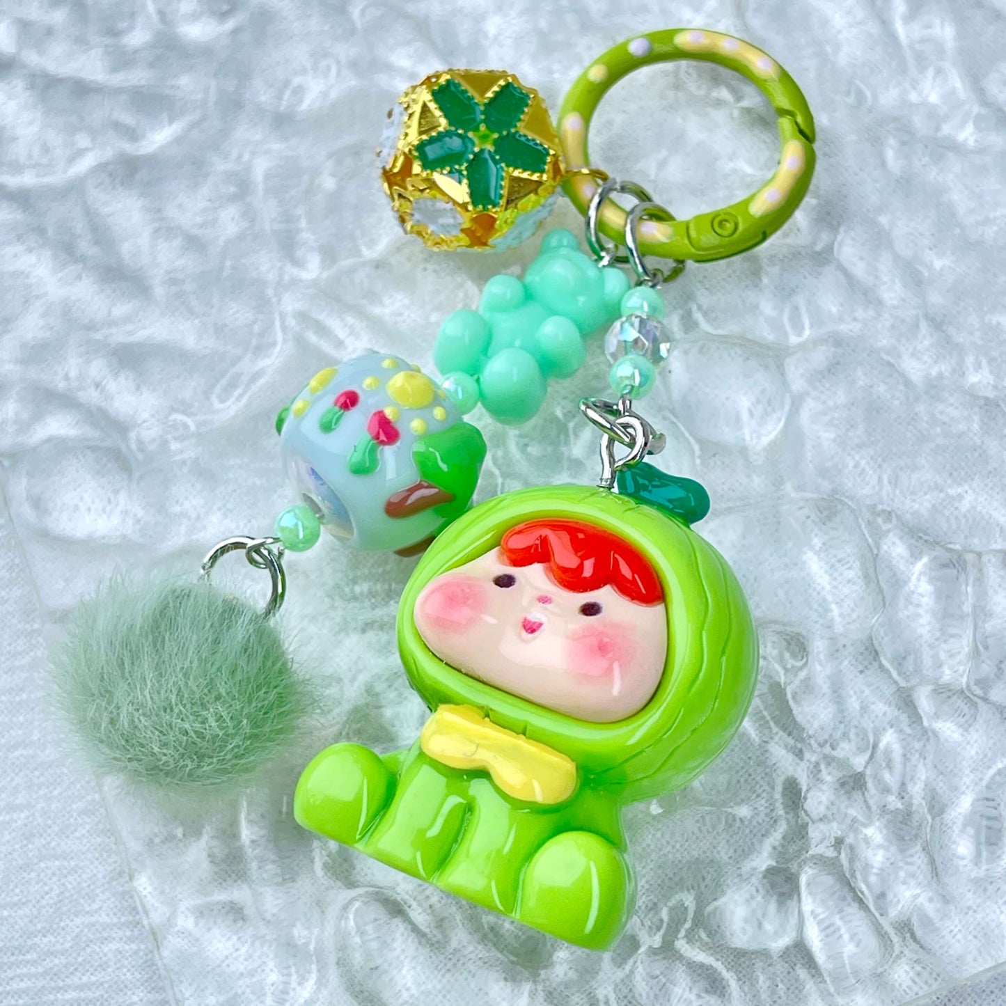 [Live Exclusive] Premium Handmade Newest Standing/Sitting Cutie Keychain- with New Fluffy Style & Special Launch Fruit Play