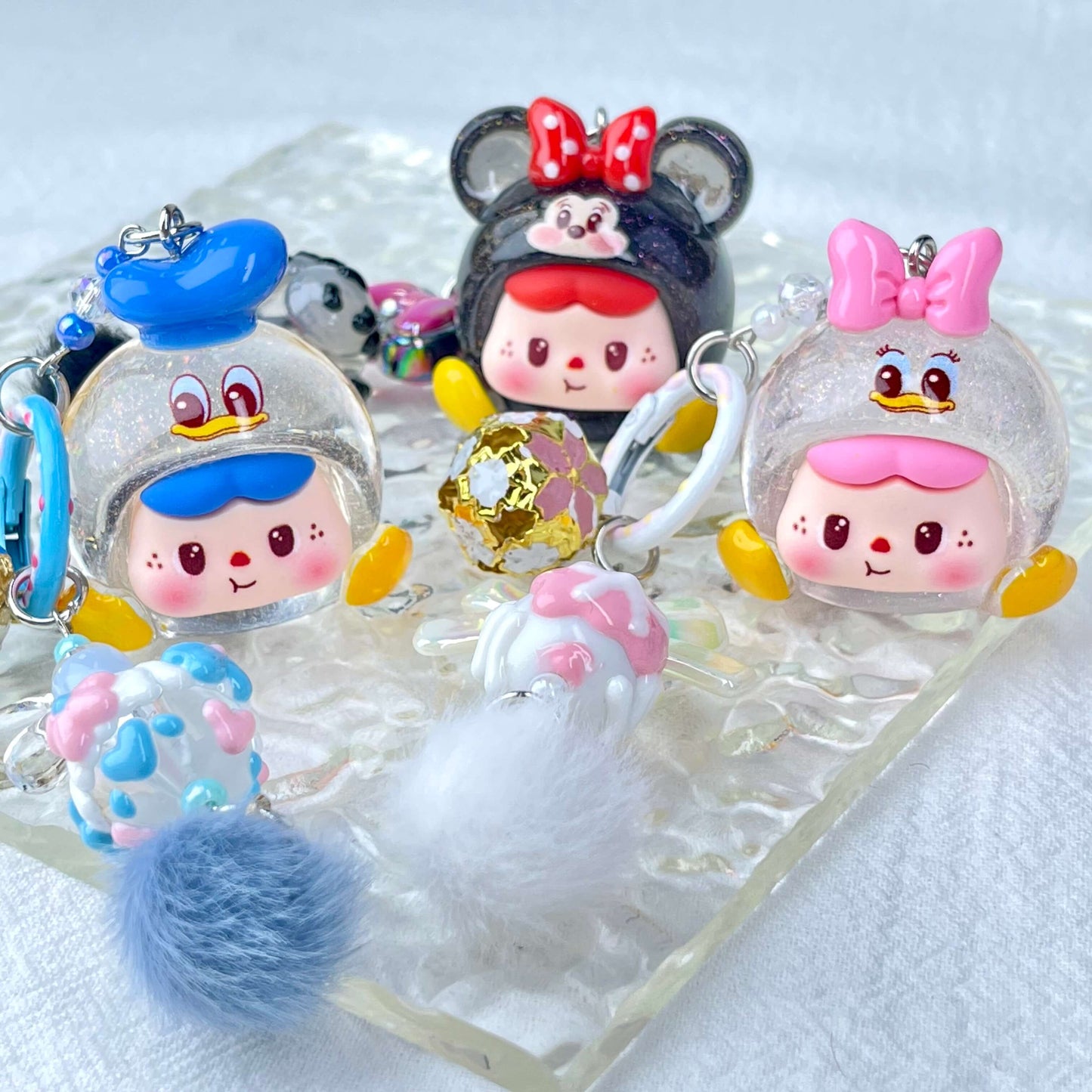 [Live Exclusive] Premium Handmade Newest Standing/Sitting Cutie Keychain- with New Fluffy Style & Special Launch Fruit Play