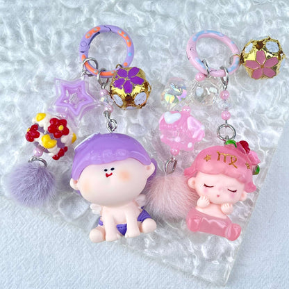 [Live Exclusive] Premium Handmade Newest Standing/Sitting Cutie Keychain- with New Fluffy Style & Special Launch Fruit Play