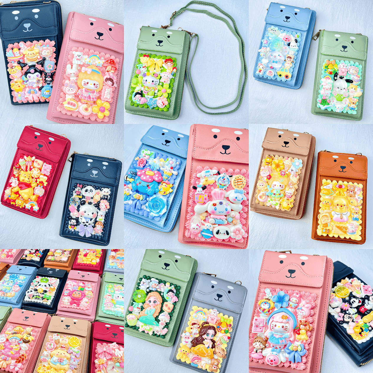 [Holiday Celebration] Kawaii Cream Gel Handmade Cross-Body Bag Phone Purse