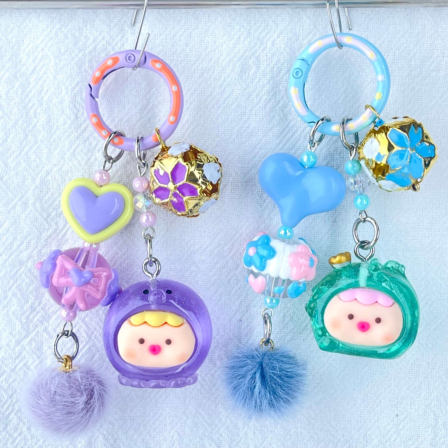 [Live Exclusive] Premium Handmade Newest Standing/Sitting Cutie Keychain- with New Fluffy Style & Special Launch Fruit Play