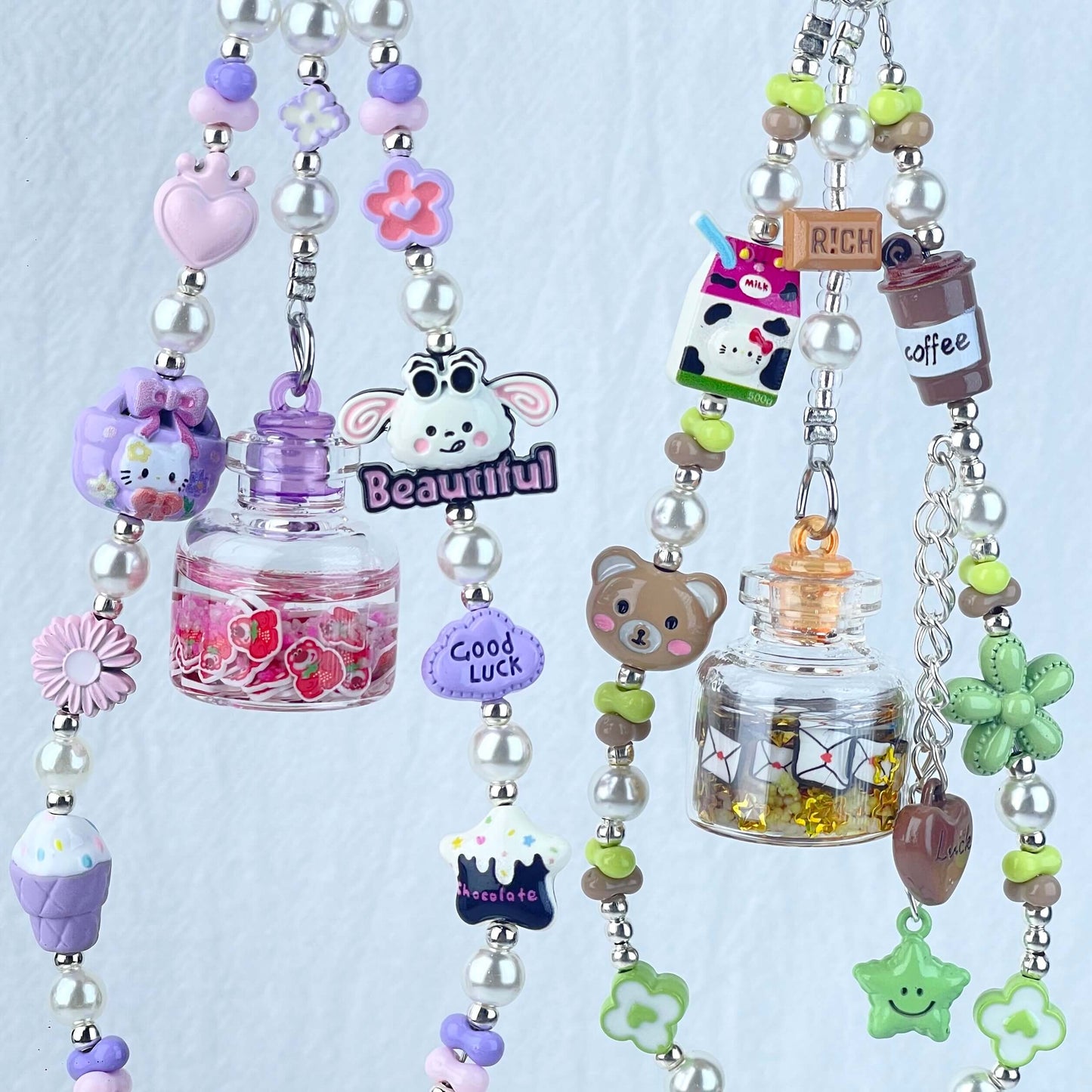 [New Arrival] Handmade Metal Decor and Glow In The Dark Decor Kawaii Phone Chains-Special Launch Price!