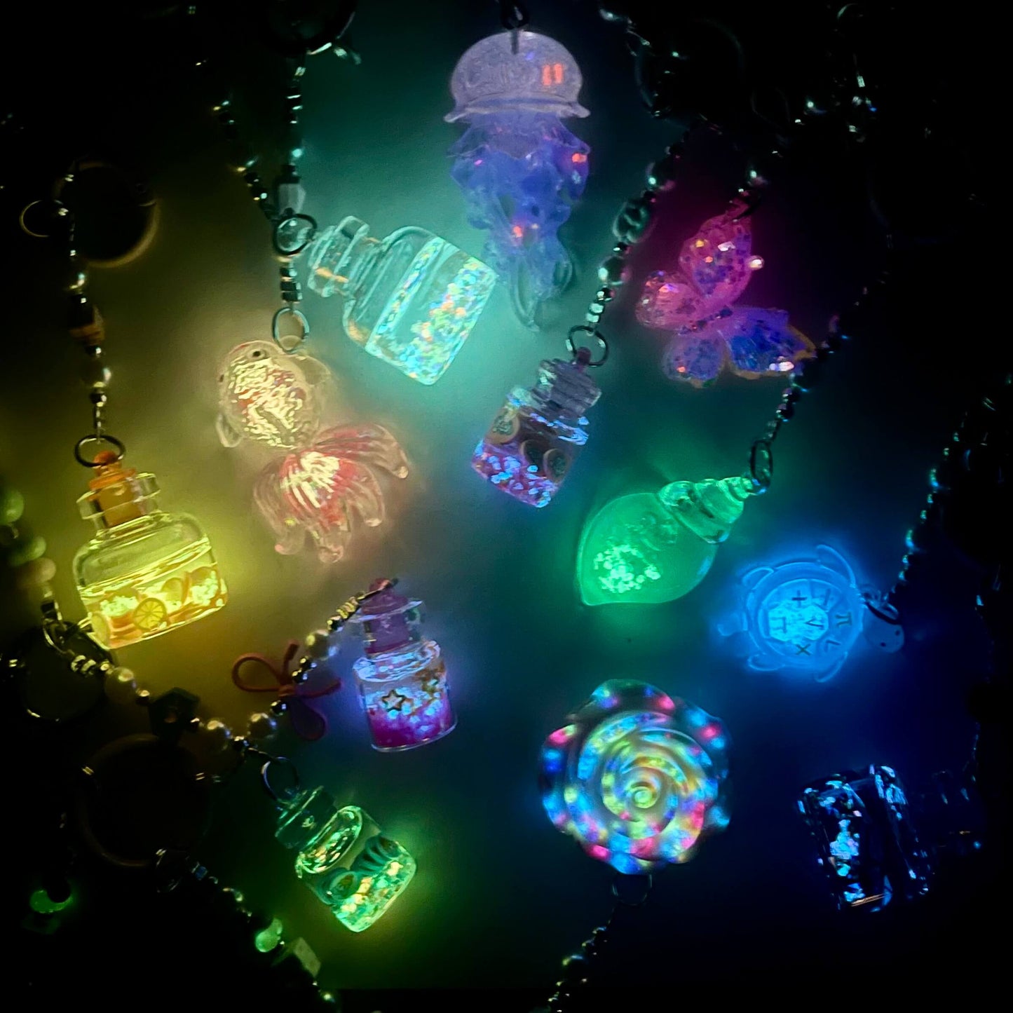 [New Arrival] Handmade Metal Decor and Glow In The Dark Decor Kawaii Phone Chains-Special Launch Price!
