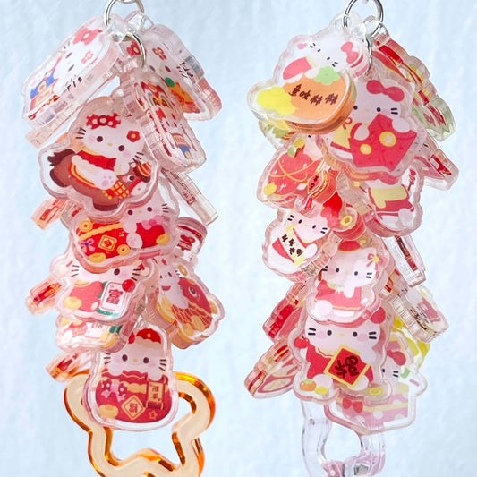 [New Arrival] Cute Mini Acrylic Pads Grape Chain Style Keychains