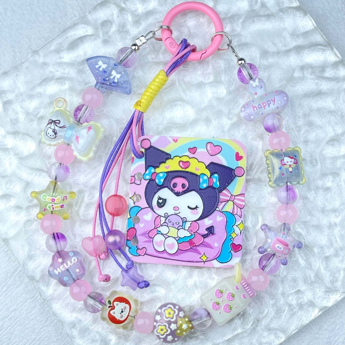 [New Arrival] Glow In The Dark Cute Decor and Premium Acrylic Pads Phone Chain