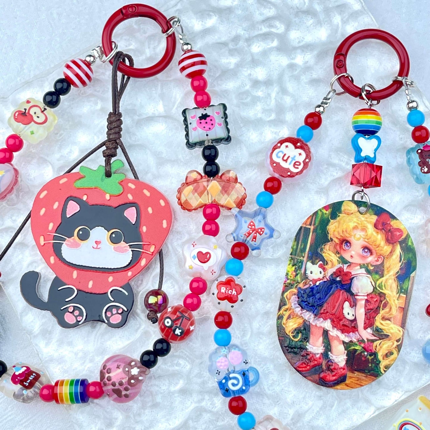 [New Arrival] Glow In The Dark Cute Decor and Premium Acrylic Pads Phone Chain