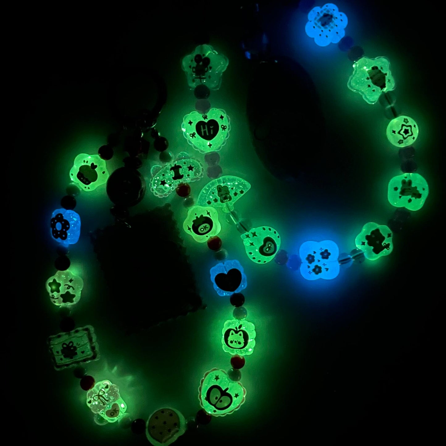 [New Arrival] Glow In The Dark Cute Decor and Premium Acrylic Pads Phone Chain