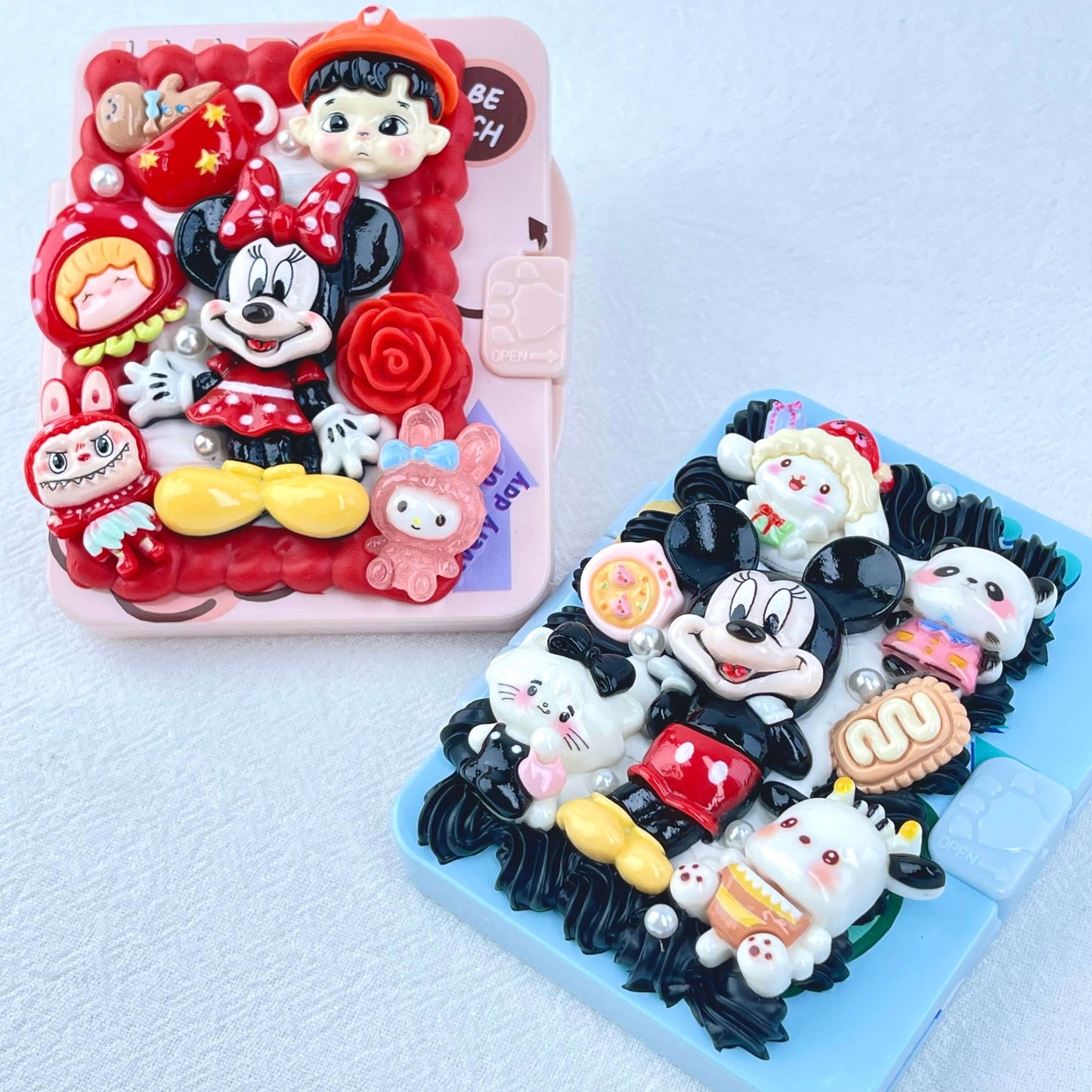 [New Arrival] Kawaii Cuties Handmade Cream Gel Mirror and Hairbrush Set