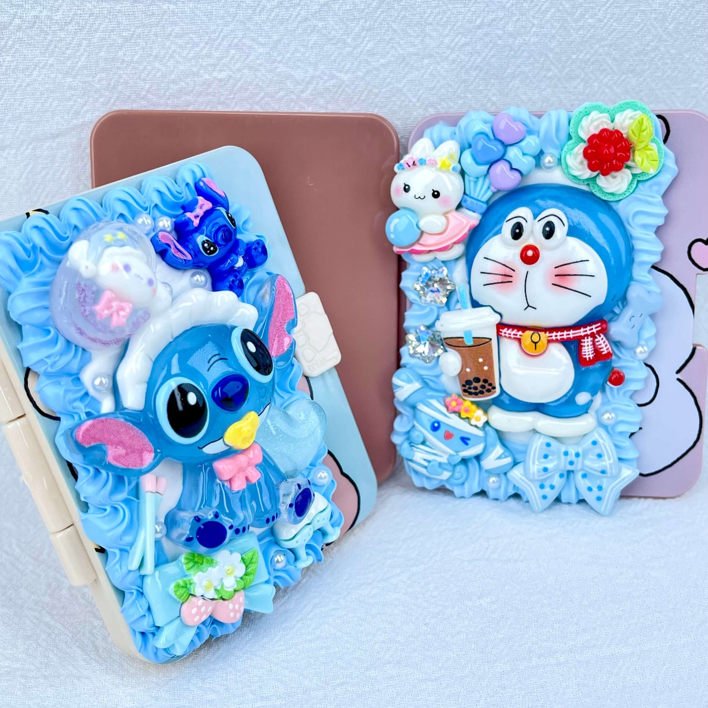 [New Arrival] Kawaii Cuties Handmade Cream Gel Mirror and Hairbrush Set