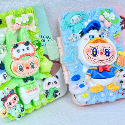 [New Arrival] Kawaii Cuties Handmade Cream Gel Mirror and Hairbrush Set