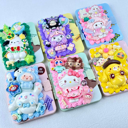 [New Arrival] Kawaii Cuties Handmade Cream Gel Mirror and Hairbrush Set