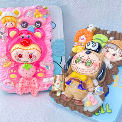 [New Arrival] Kawaii Cuties Handmade Cream Gel Mirror and Hairbrush Set