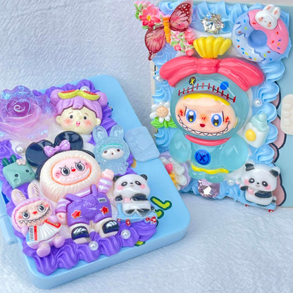 [New Arrival] Kawaii Cuties Handmade Cream Gel Mirror and Hairbrush Set