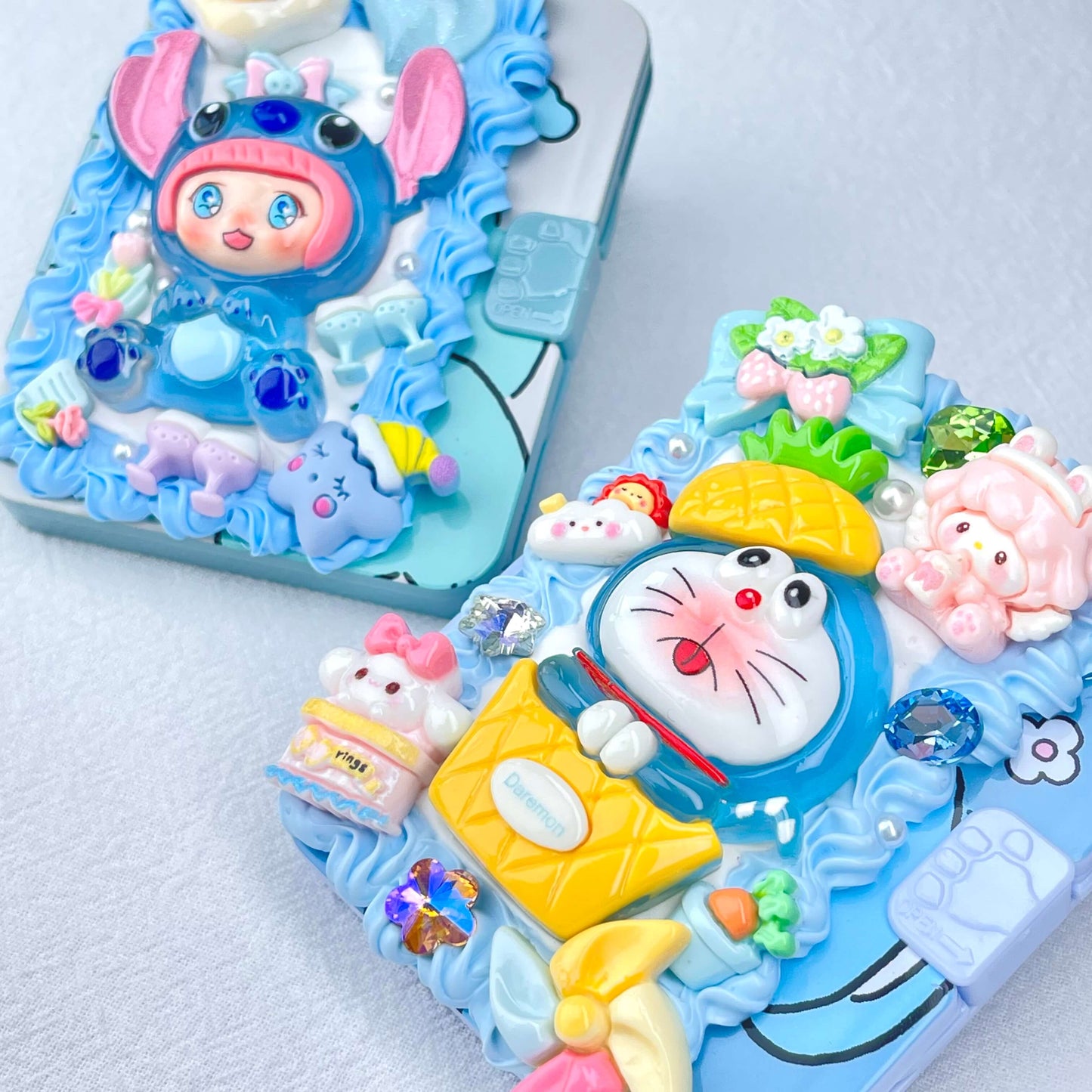 [New Arrival] Kawaii Cuties Handmade Cream Gel Mirror and Hairbrush Set