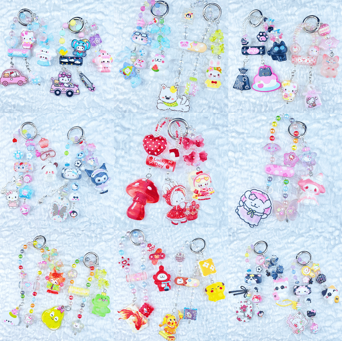 [Anniversary Celebration] New Style "2 Pies" Decor Multi Chain Keychain Phone Chain-Celebration Special Price!-THIS WEEKEND ONLY