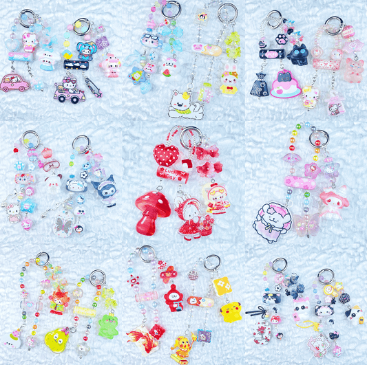 [Anniversary Celebration] New Style "2 Pies" Decor Multi Chain Keychain Phone Chain-Celebration Special Price!-THIS WEEKEND ONLY