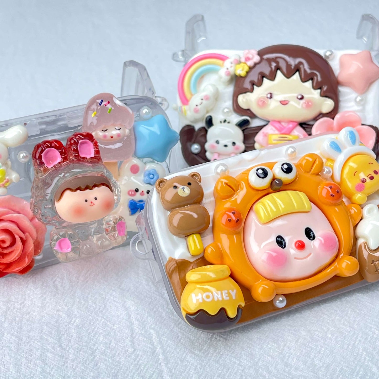 [NEW BATCH] Kawaii Cute All Mix Styles Cream Gel Phone Clips (NO CHAINS INCLUDED)-More NEW Styles Added!