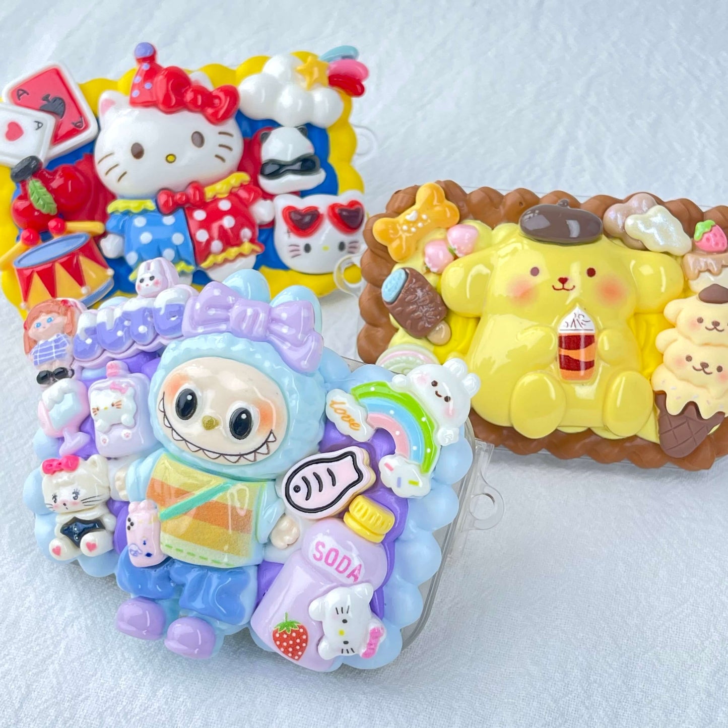[NEW BATCH] Kawaii Cute All Mix Styles Cream Gel Phone Clips (NO CHAINS INCLUDED)-More NEW Styles Added!