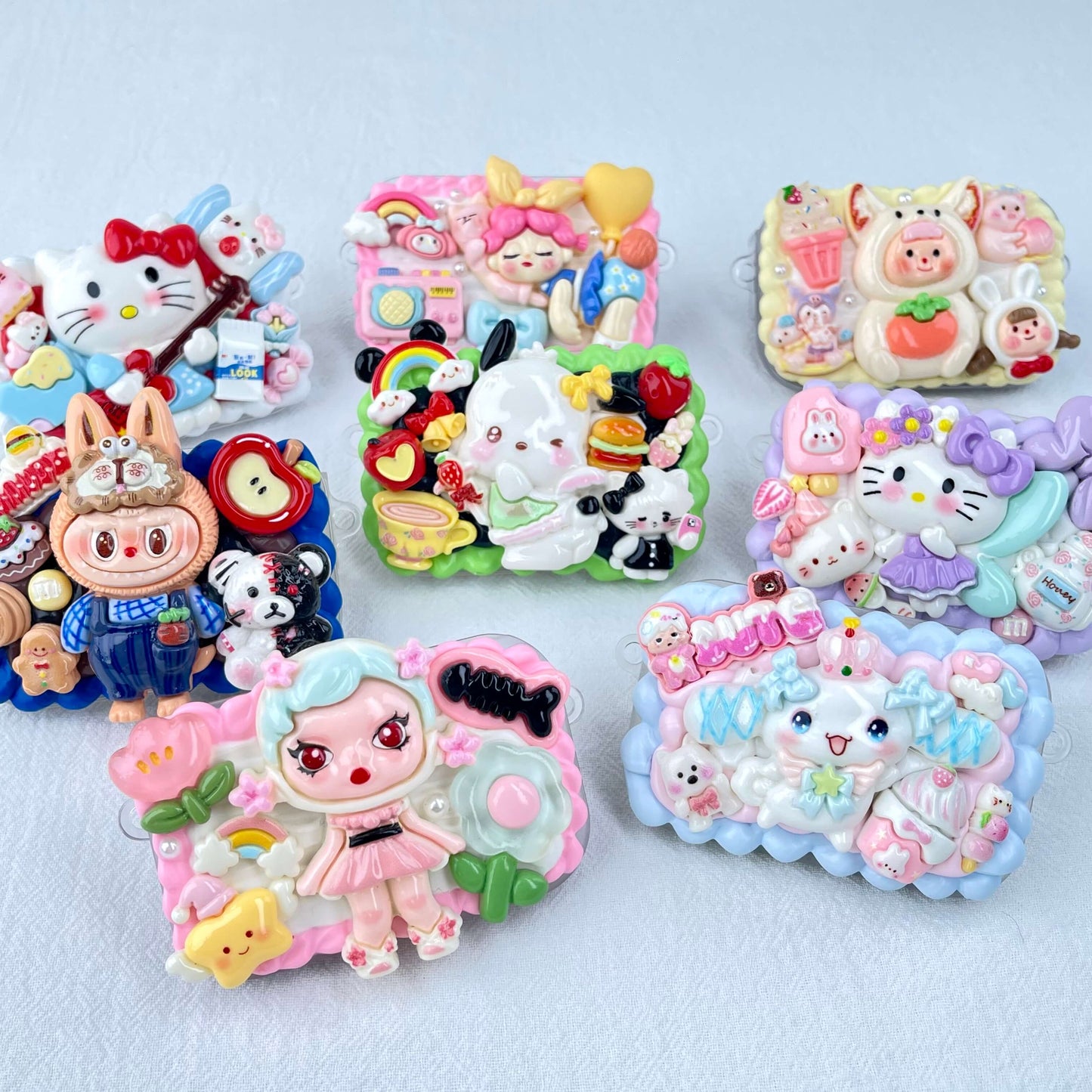[NEW BATCH] Kawaii Cute All Mix Styles Cream Gel Phone Clips (NO CHAINS INCLUDED)-More NEW Styles Added!
