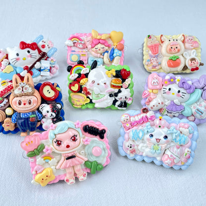 [NEW BATCH] Kawaii Cute All Mix Styles Cream Gel Phone Clips (NO CHAINS INCLUDED)-More NEW Styles Added!