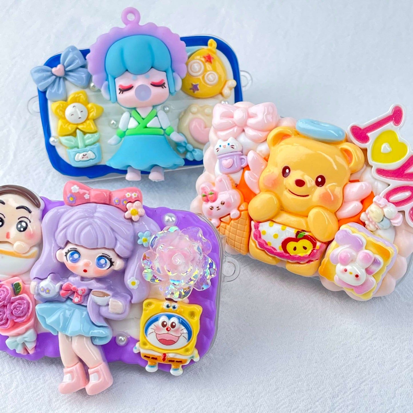 [NEW BATCH] Kawaii Cute All Mix Styles Cream Gel Phone Clips (NO CHAINS INCLUDED)-More NEW Styles Added!