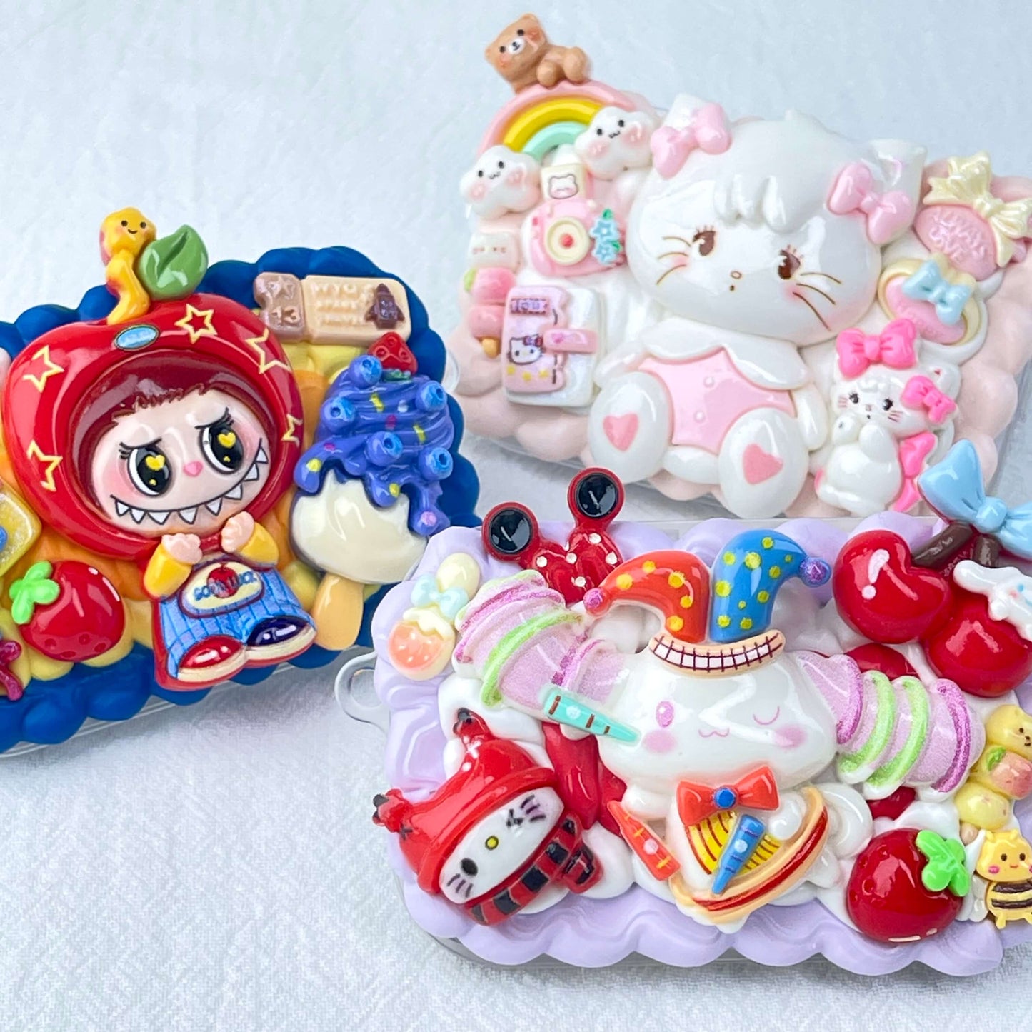 [NEW BATCH] Kawaii Cute All Mix Styles Cream Gel Phone Clips (NO CHAINS INCLUDED)-More NEW Styles Added!