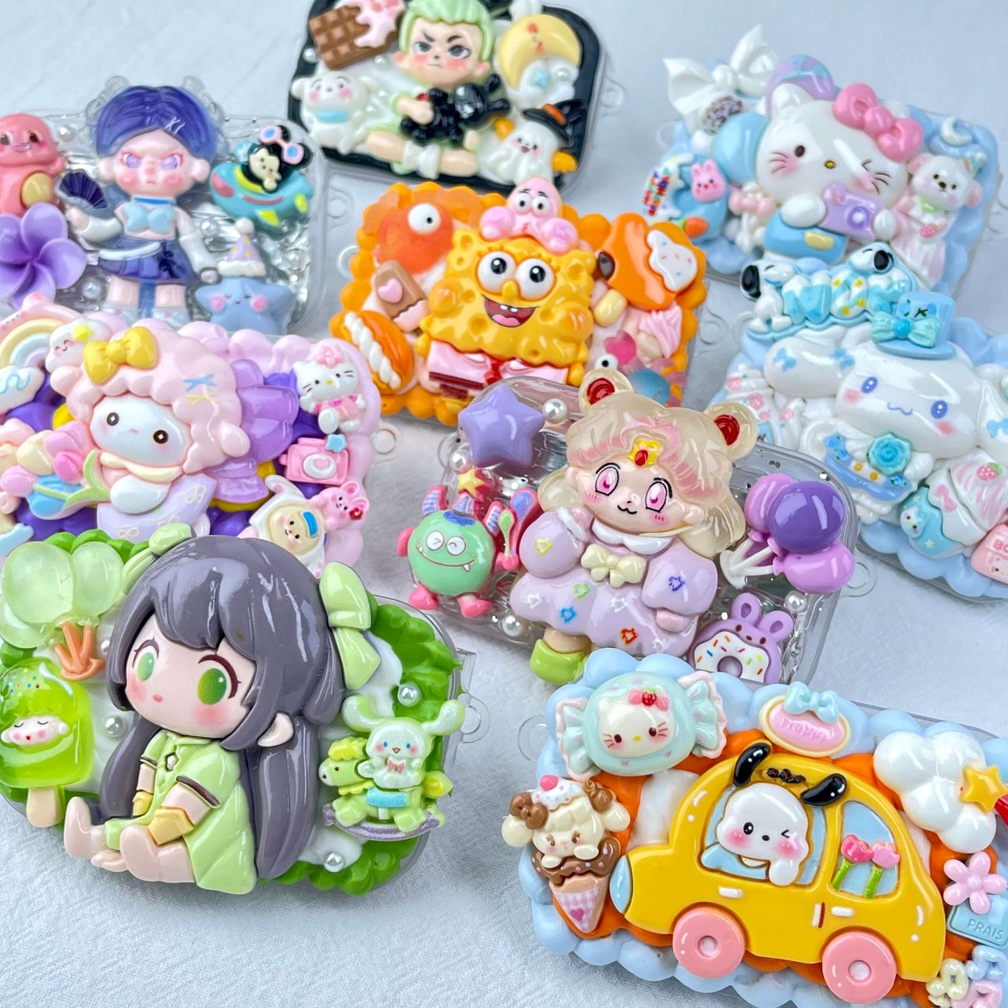 [NEW BATCH] Kawaii Cute All Mix Styles Cream Gel Phone Clips (NO CHAINS INCLUDED)-More NEW Styles Added!