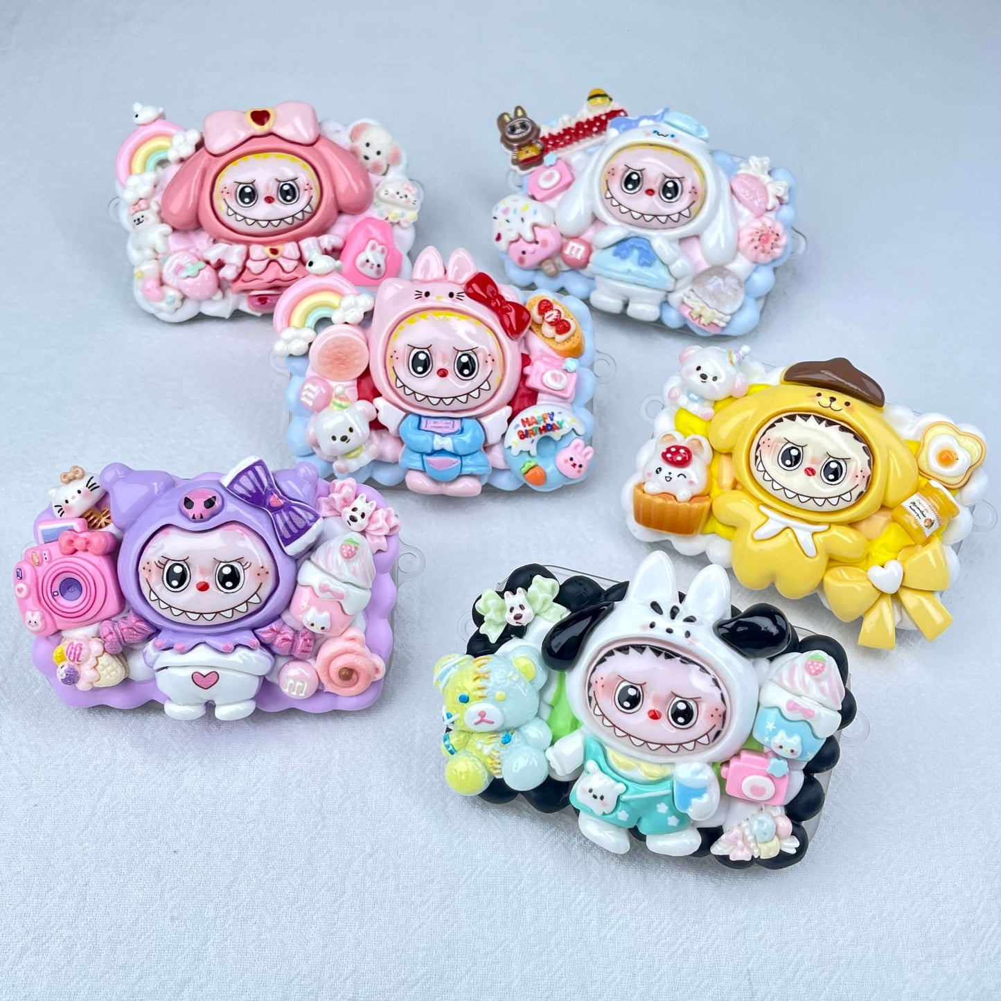 [NEW BATCH] Kawaii Cute All Mix Styles Cream Gel Phone Clips (NO CHAINS INCLUDED)-More NEW Styles Added!