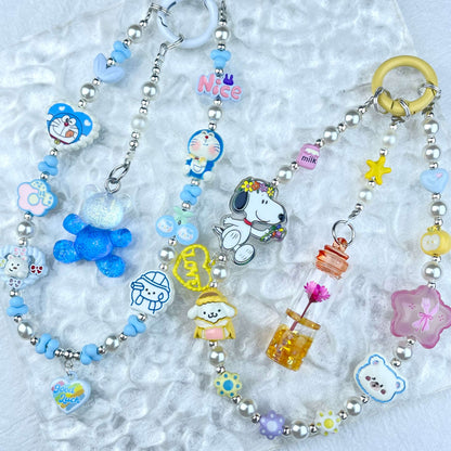 [New Arrival] Handmade Metal Decor and Glow In The Dark Decor Kawaii Phone Chains-Special Launch Price!