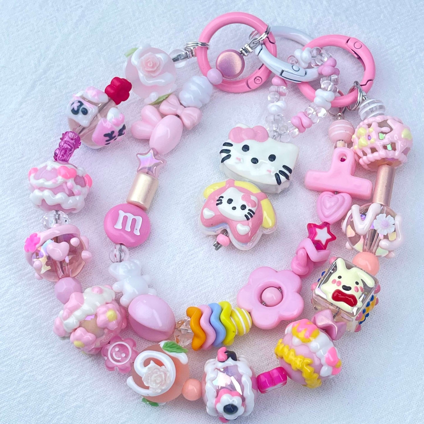 [New Arrival] Premium Kawaii Cute Hand-Painted Beads Phone Chain/Bag Decor