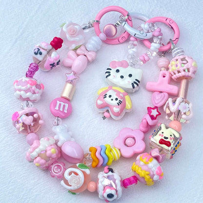 [New Arrival] Premium Kawaii Cute Hand-Painted Beads Phone Chain/Bag Decor