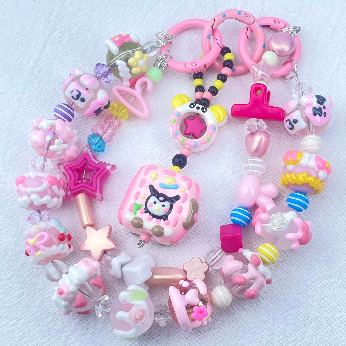 [New Arrival] Premium Kawaii Cute Hand-Painted Beads Phone Chain/Bag Decor