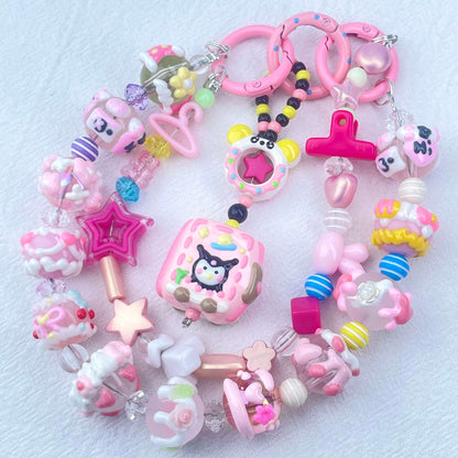 [New Arrival] Premium Kawaii Cute Hand-Painted Beads Phone Chain/Bag Decor
